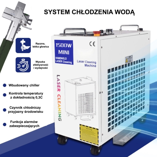 CZYSZCZARKA LASEROWA FIBER 1500W V3 + AKCESORIA