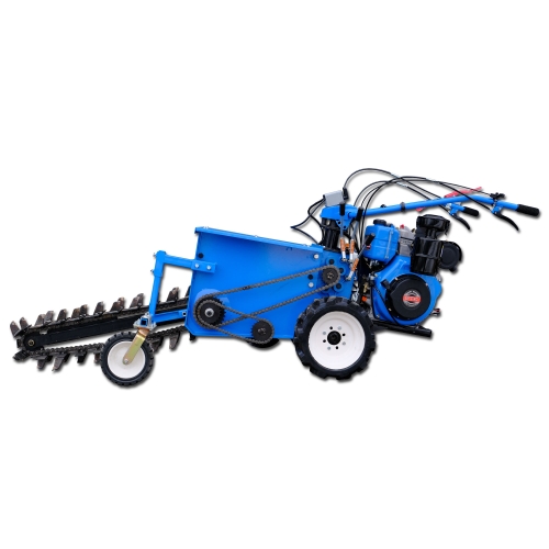 Samobieżna spalinowa koparka łańcuchowa ST80 do rowów | 15 KM | wykop 80cm | 17cm szerokości