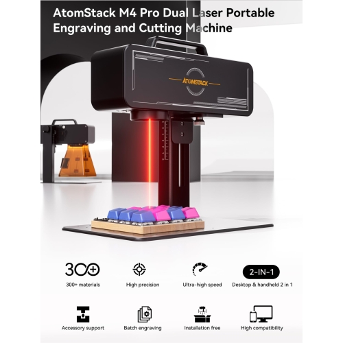 Znakowarka laserowa Atomstack M4 Pro - Podwójny laser